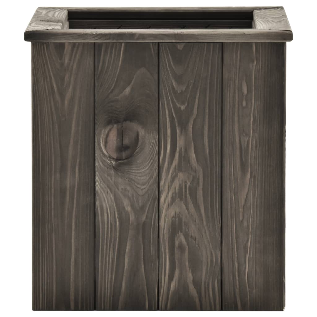 VidaXL Plantenbak ingezoomd 38x41x40 cm massief groenhout donkergrijs