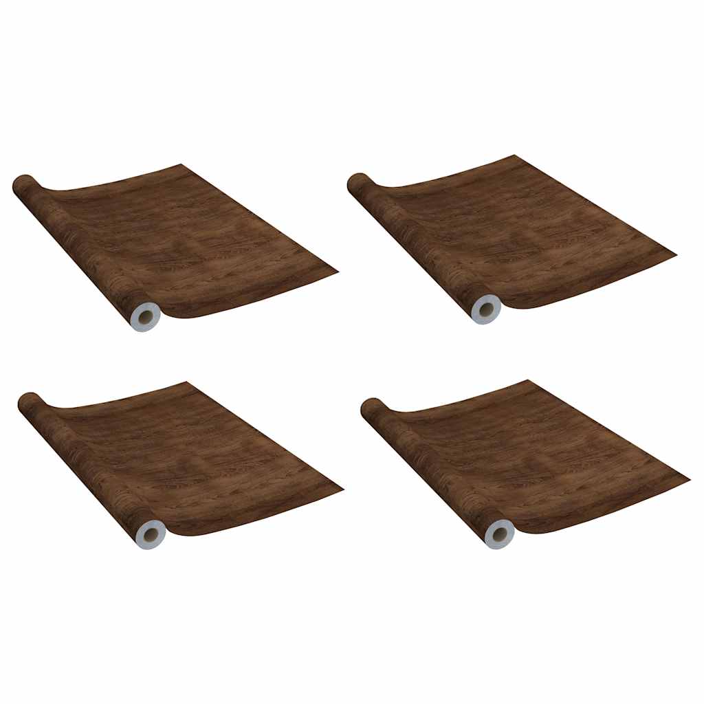 Vidaxl deurfolies zelfklevend 4 st 210x90 cm pvc donkereikenkleurig