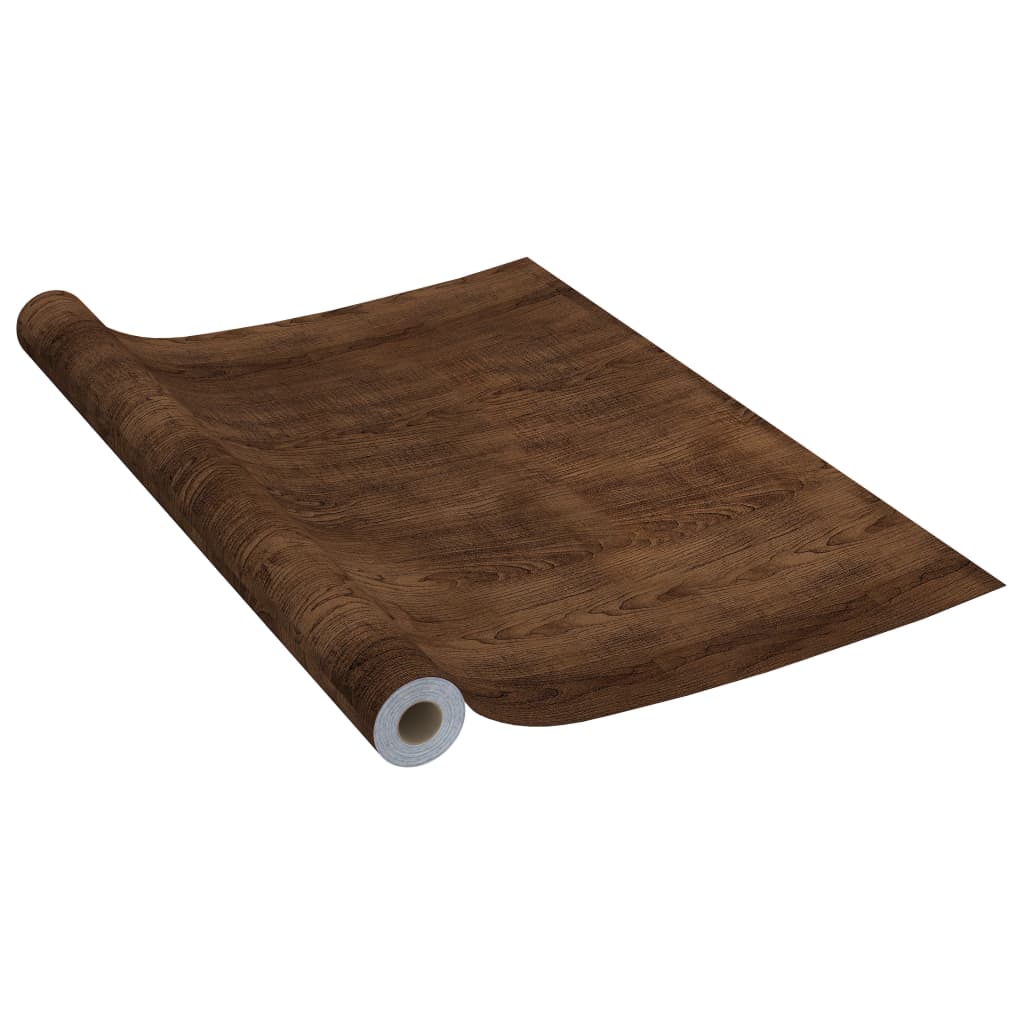 VidaXL Deurfolies zelfklevend 4 st 210x90 cm PVC donkerikenkleurig