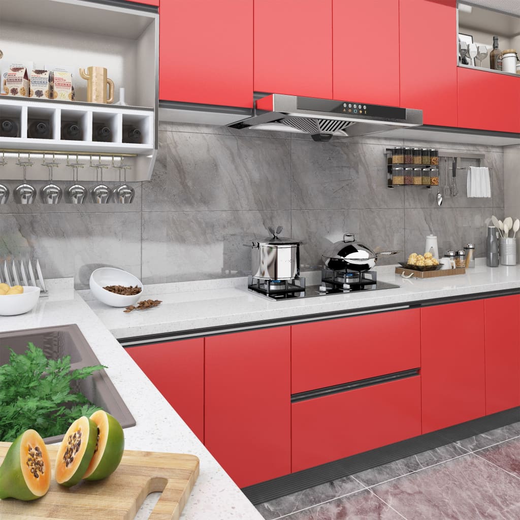 VidaXL Meubelfolies zelfklevende 2 st 500x90 cm PVC rood