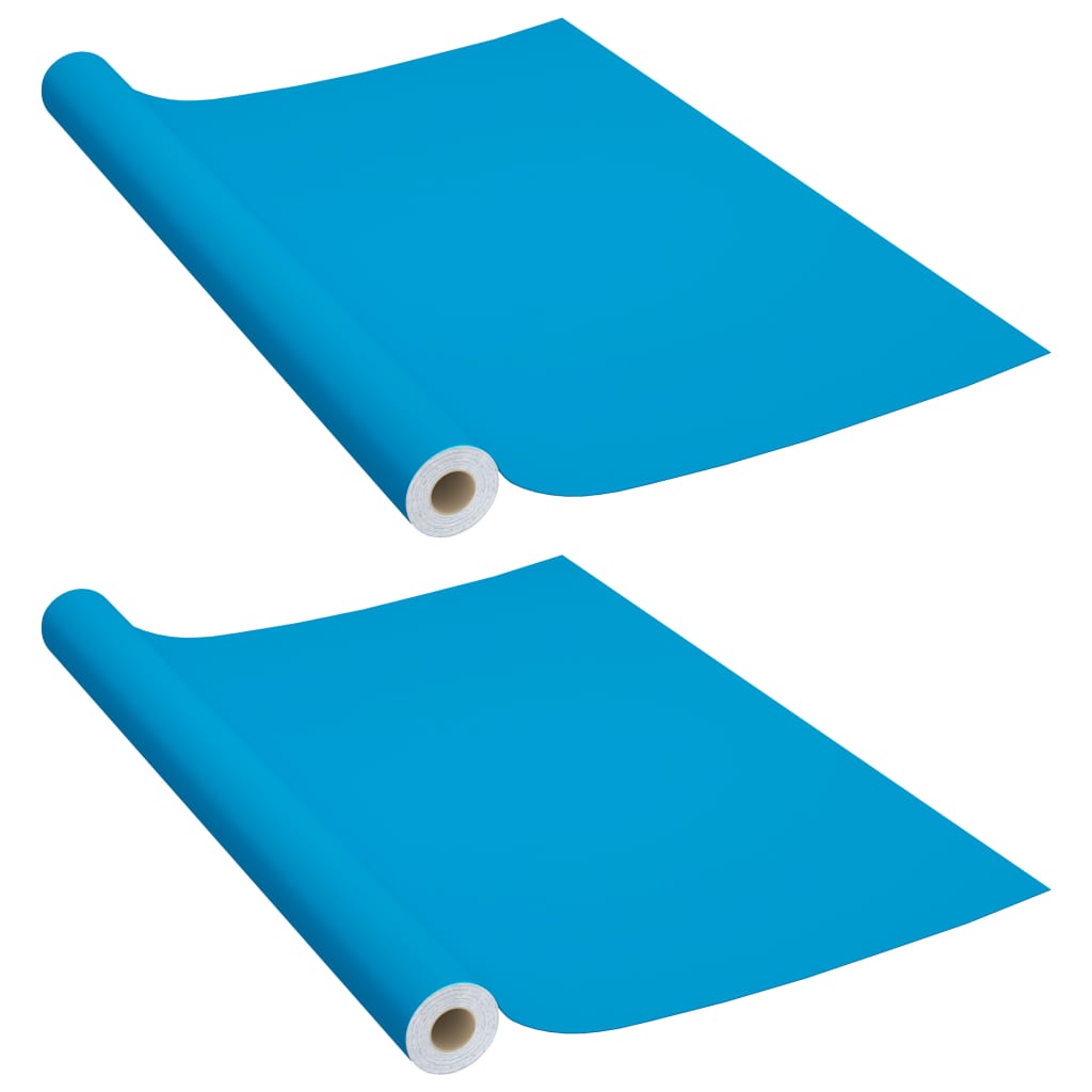 VidaXL Meubelfolies zelfklevende 2 st 500x90 cm PVC azuurblauw