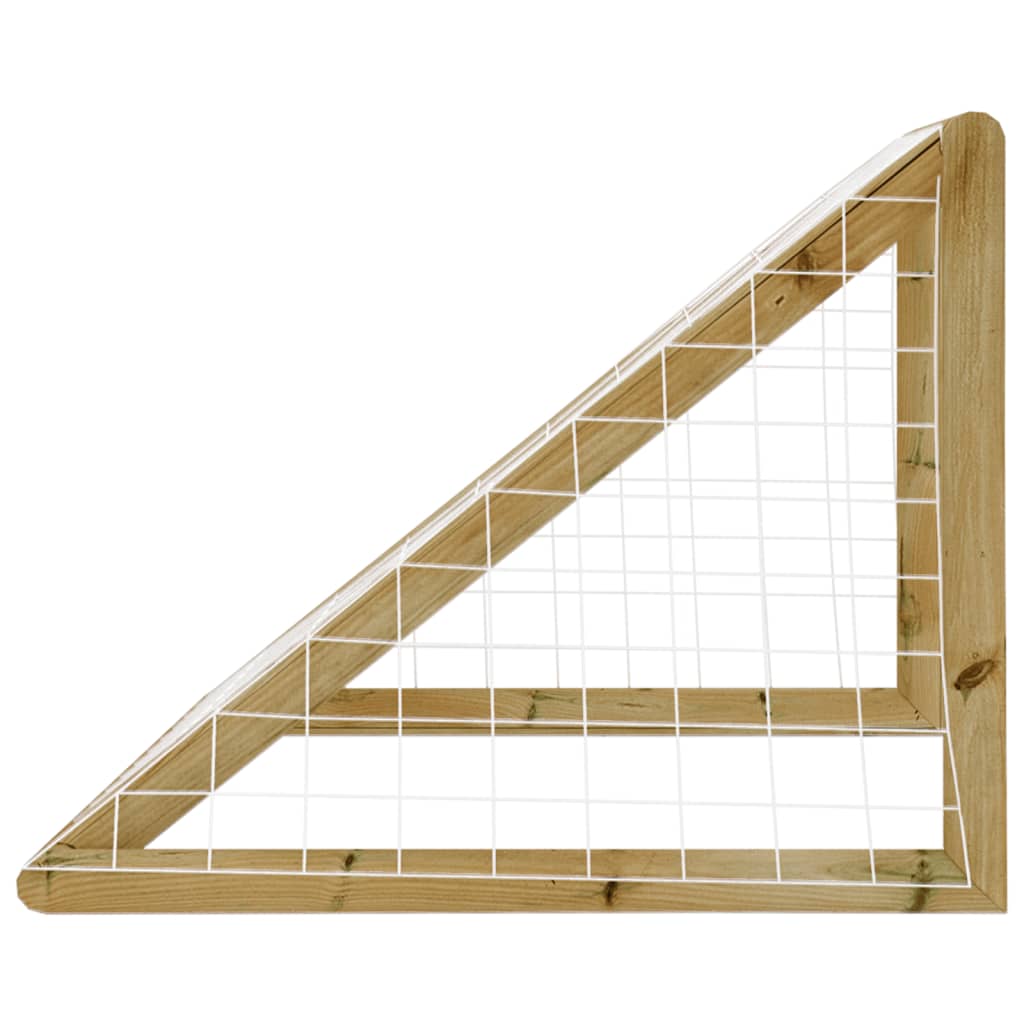 VidaXL Voetbaldoel met net 120x60x80 cm geïmpregneerd groenenhout