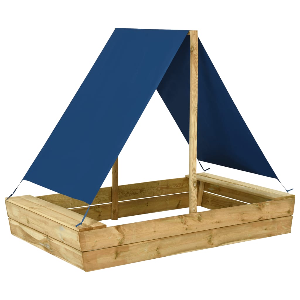 VidaXL Zandbak met dak 160x100x133 cm geïmpregneerd groenenhout