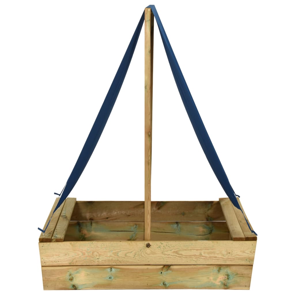 VidaXL Zandbak met dak 80x60x97,5 cm geïmpregneerd groenenhout