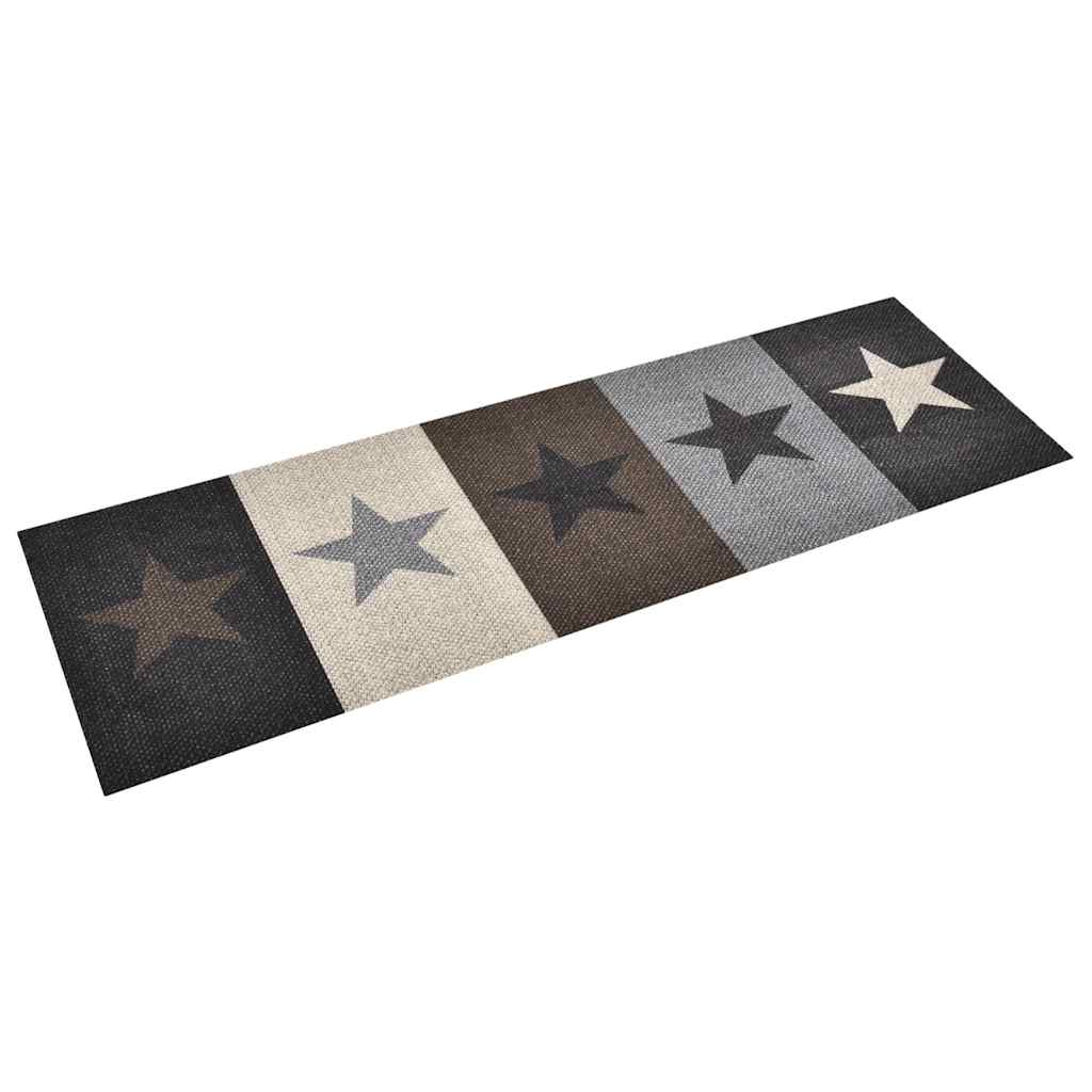 VidaXL Keukenmat wasbaar Ster 45x150 cm
