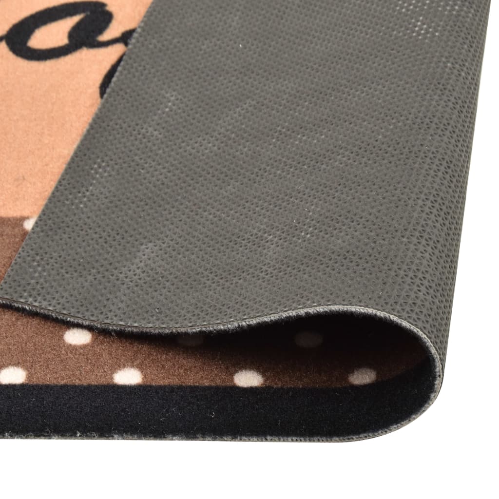 Vidaxl keukenmat wasbaar koffie 45x150 cm bruin