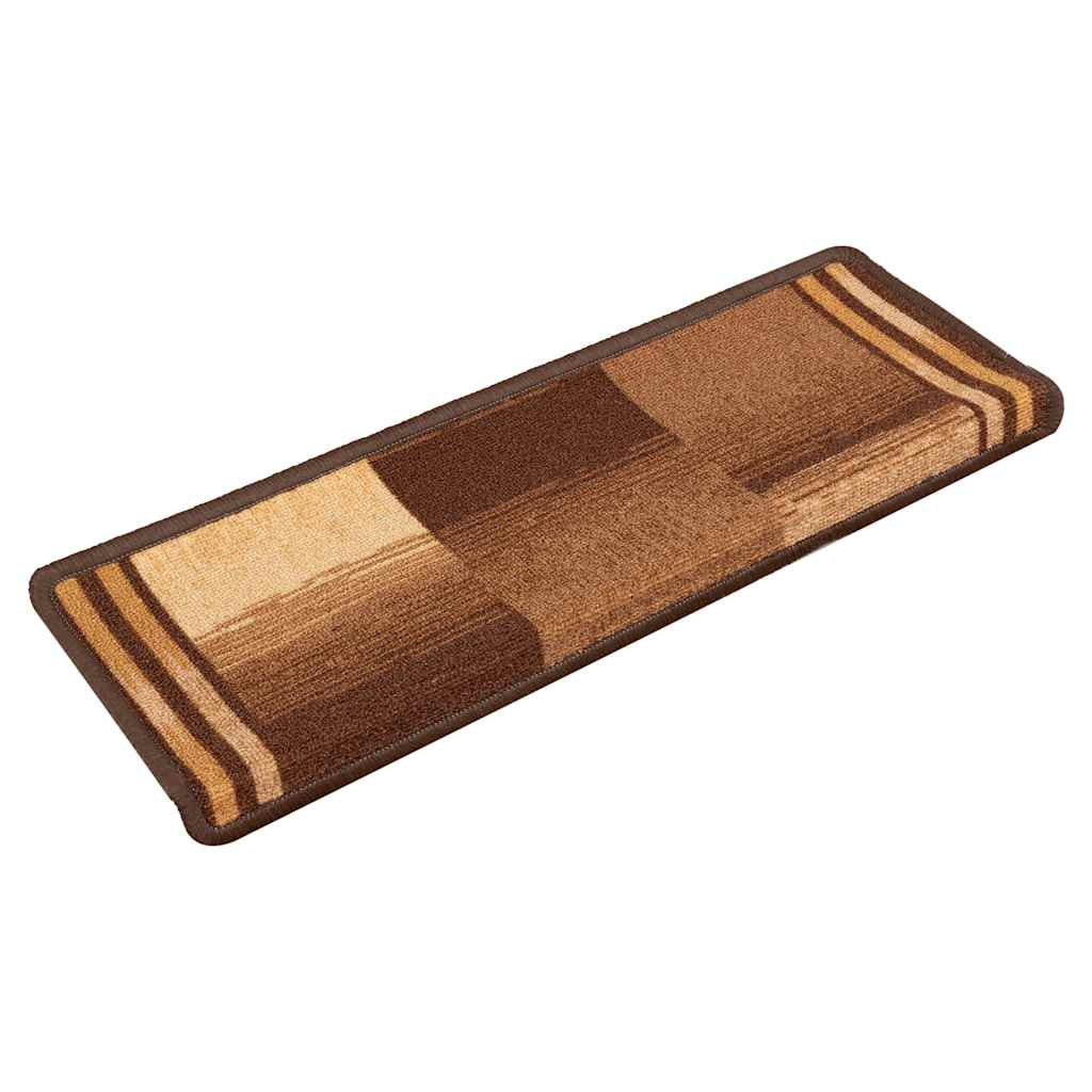 Vidaxl trapmatten zelfklevend 15 st 65x21x4 cm bruin