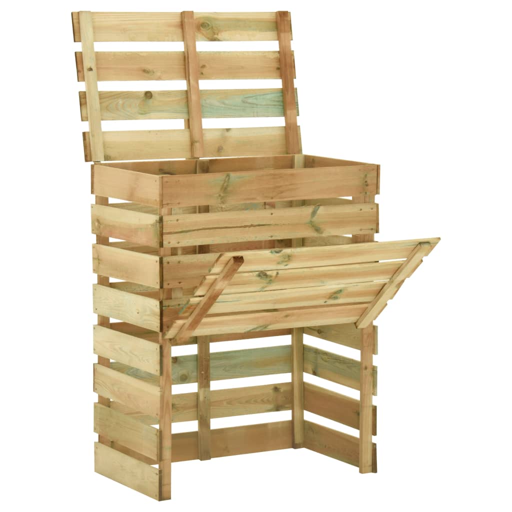 VidaXL Tuincompostbak gelat 80x50x100 cm geïmpregneerd groenenhout