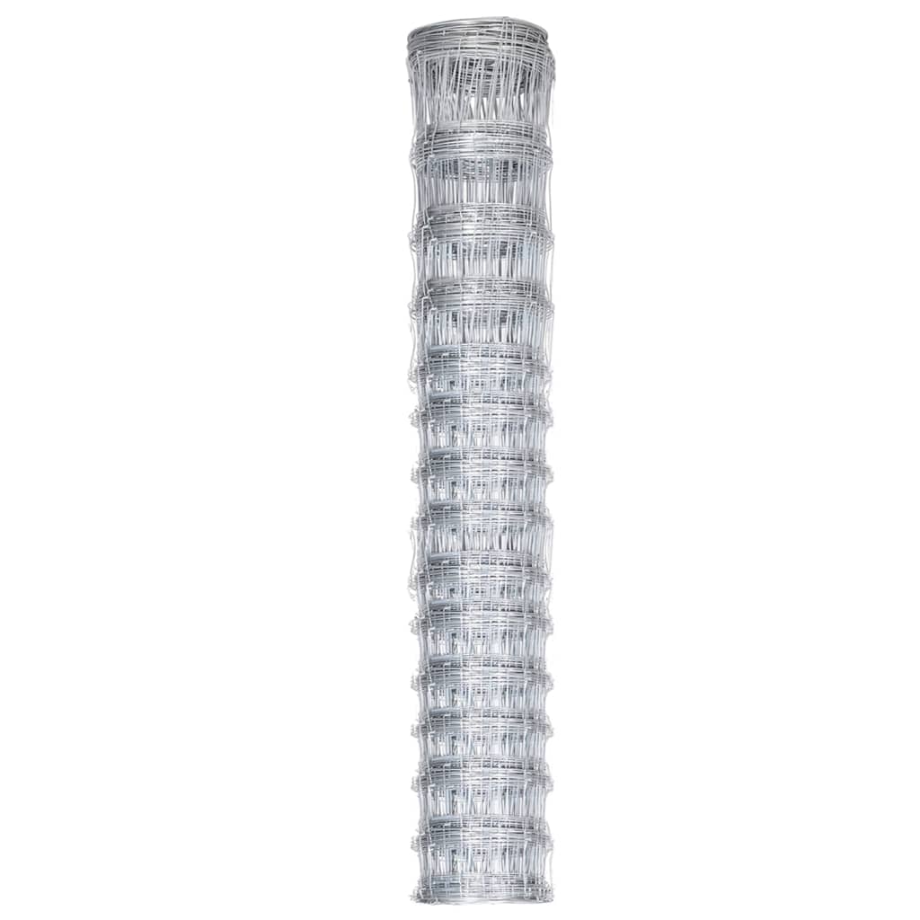 VidaXL Hek 50x1,6m gegalvaniseerd staal zilverkleurig
