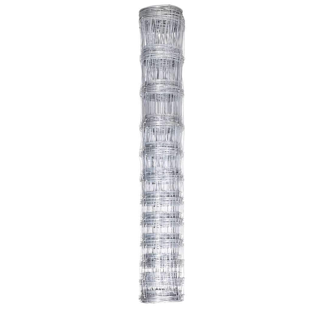 Vidaxl hek 50 m 150 cm gegalvaniseerd staal zilverkleurig