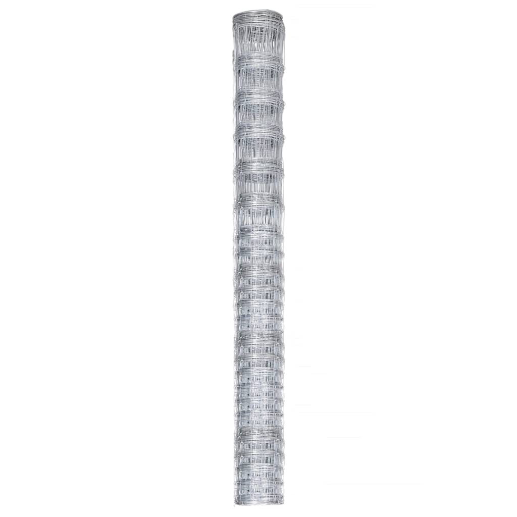 VidaXL Tuinhek 50x1,6m gegalvaniseerd staal zilverkleurig