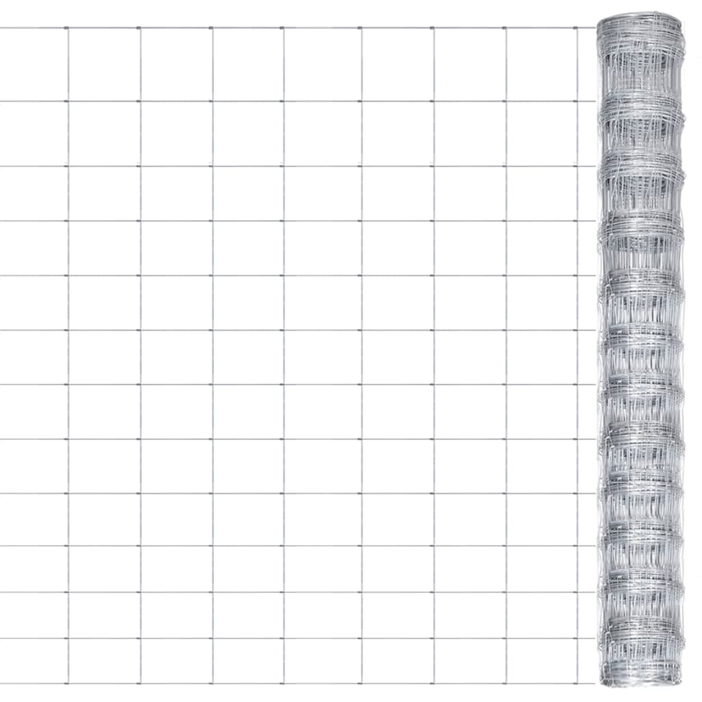 VidaXL Tuinhek 50x1,25m gegalvaniseerd staal zilverkleurig