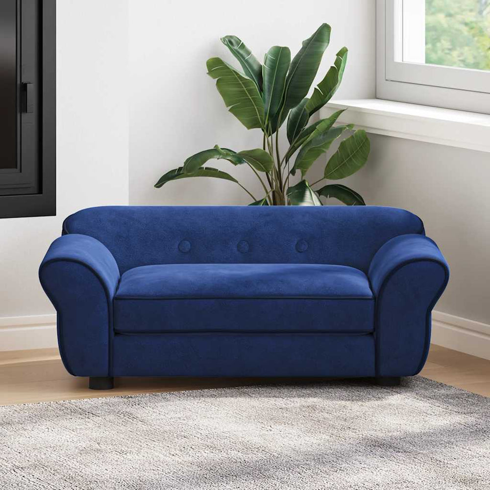 Vidaxl hondenbank 72x45x30 cm pluche blauw