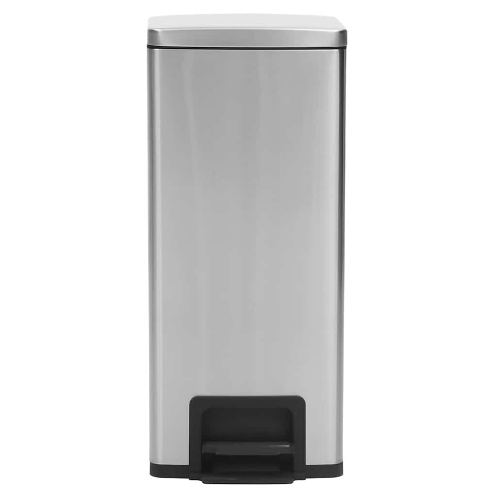 Vidaxl pedaalemmer met anti-vingerafdruk 30 l RVS zilverkleurig