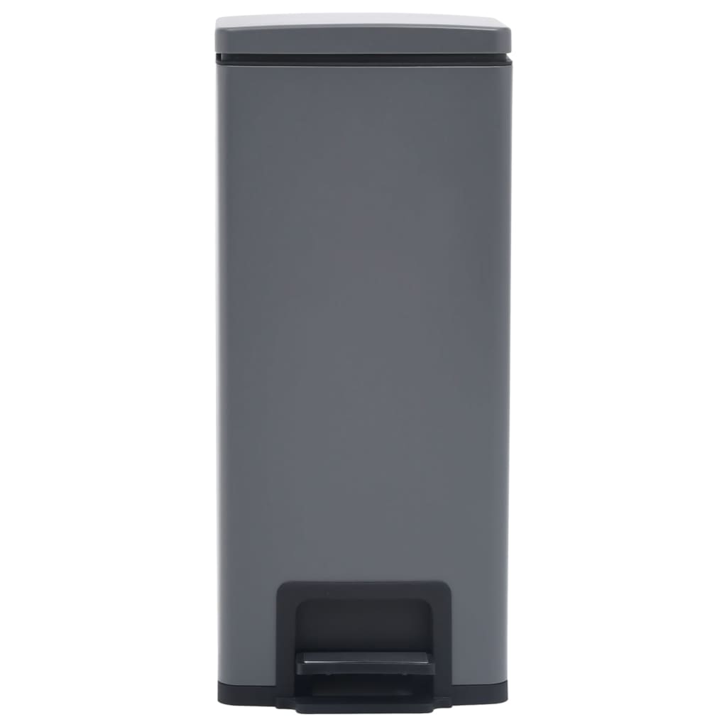 Vidaxl pedaalemmer met anti-vingerafdruk 30 l RVS grijs