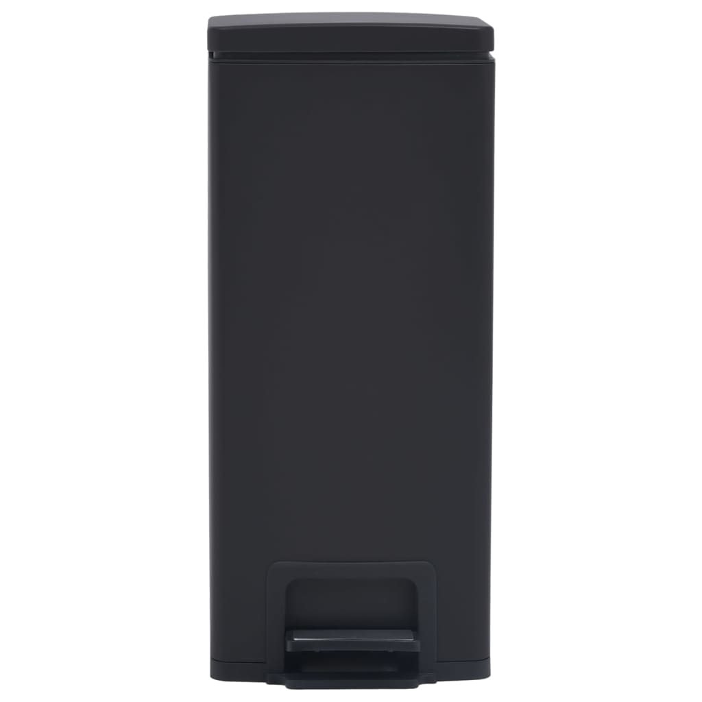 Vidaxl pedaalemmer met anti-vingerafdruk 30 l RVS zwart
