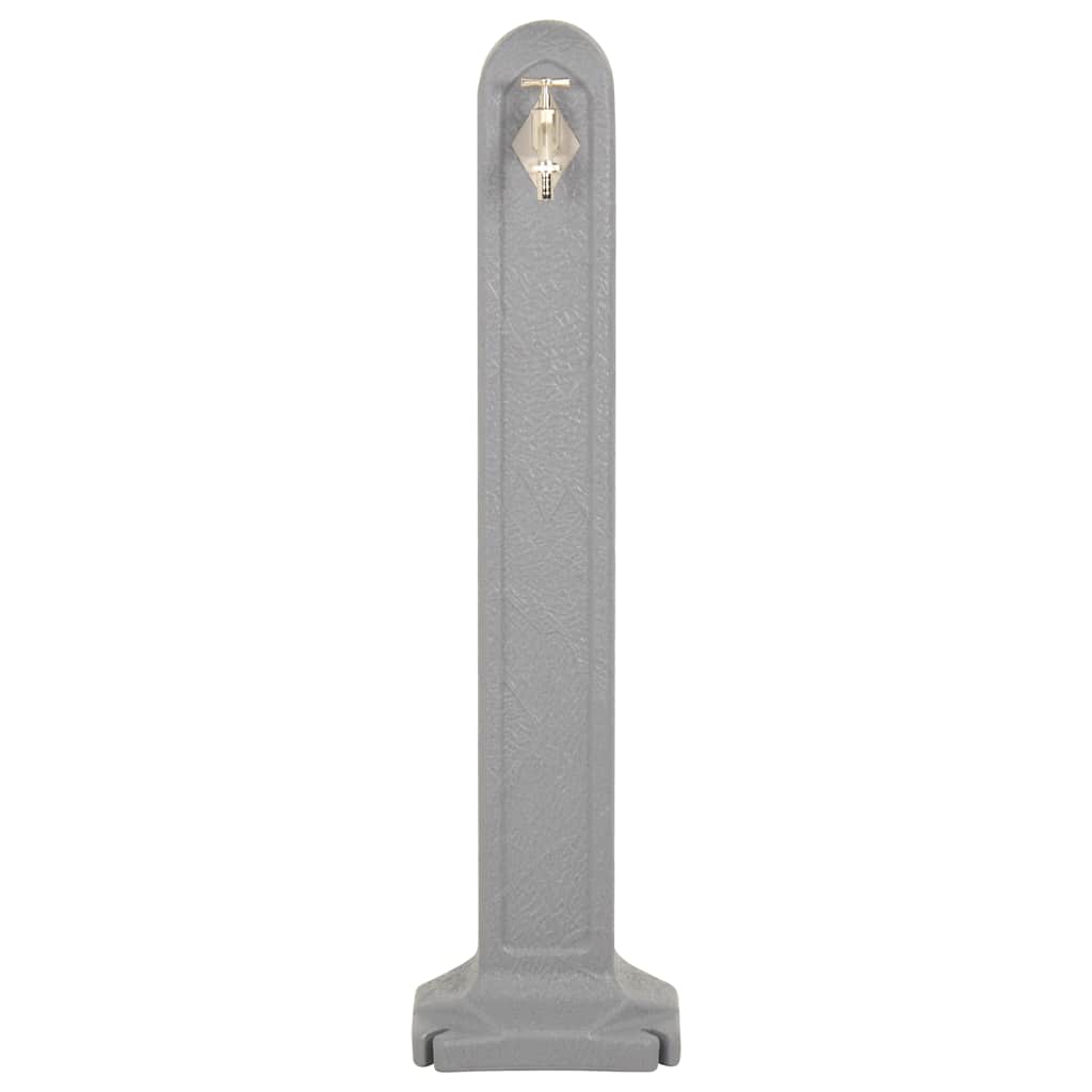 Vidaxl waterzuil met kraan steenlook lichtgrijs