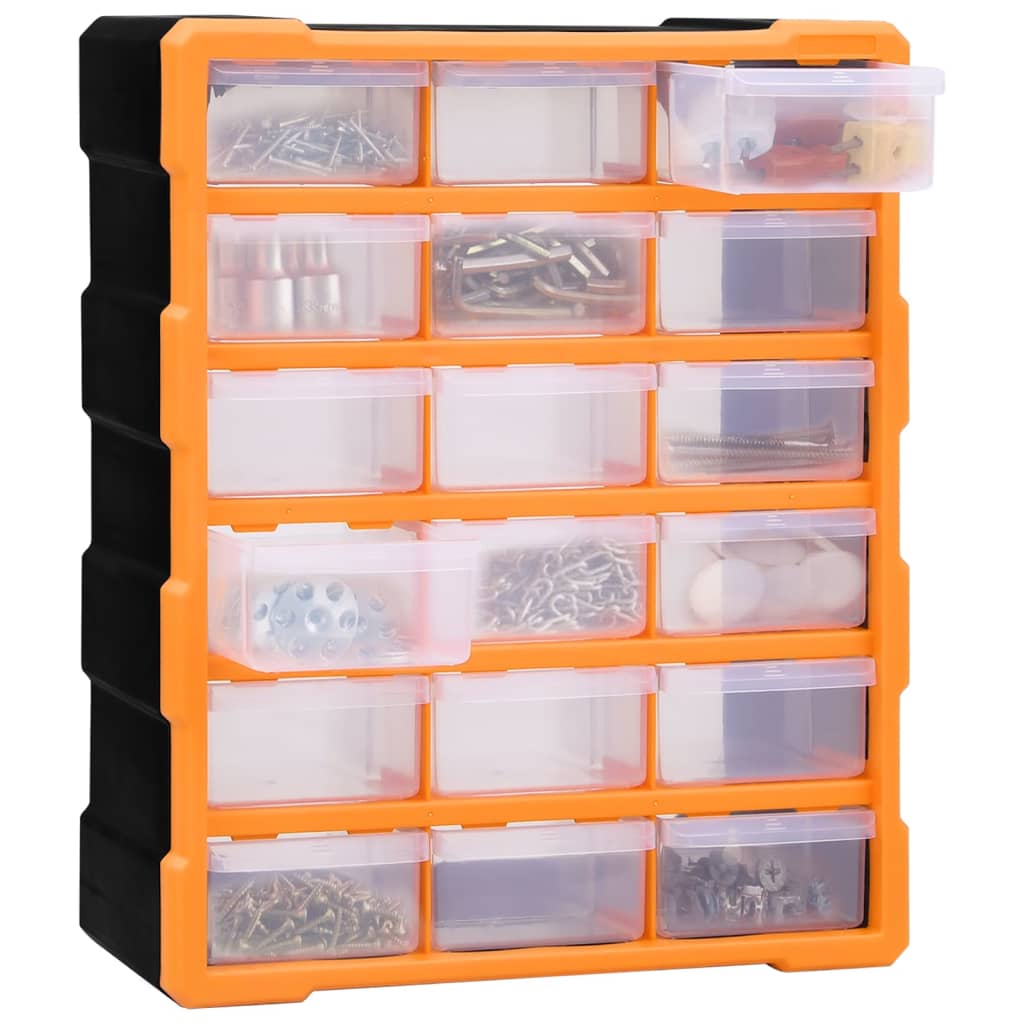 Vidaxl organizer met 18 medium lades 38x16x47 cm