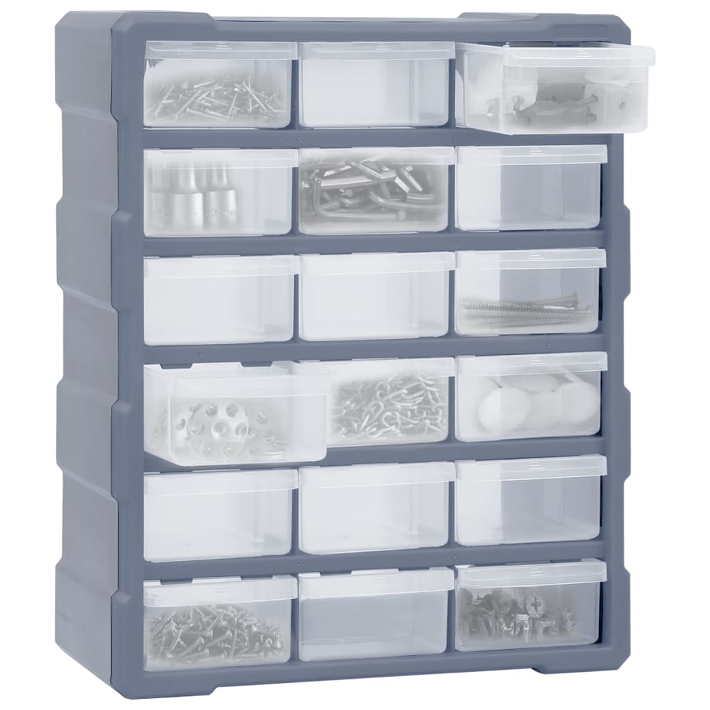 Vidaxl organizer met 18 medium lades 38x16x47 cm
