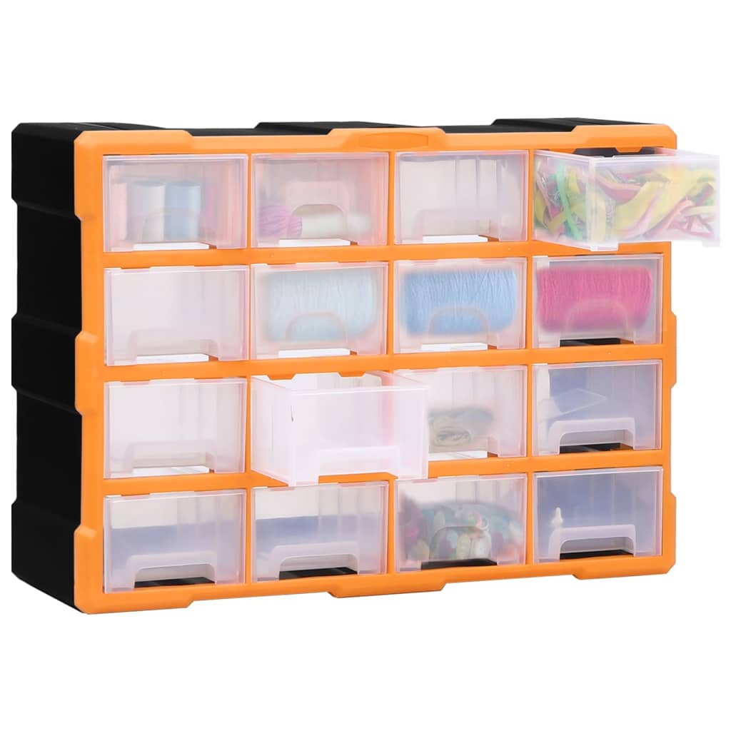 Vidaxl organizer met 16 medium lades 52x16x37 cm
