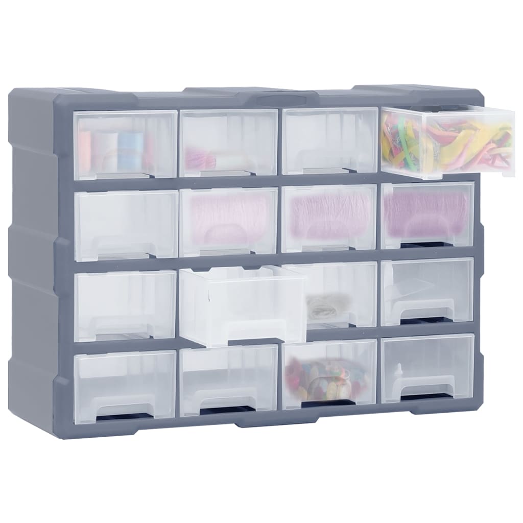 Vidaxl organizer met 16 medium lades 52x16x37 cm