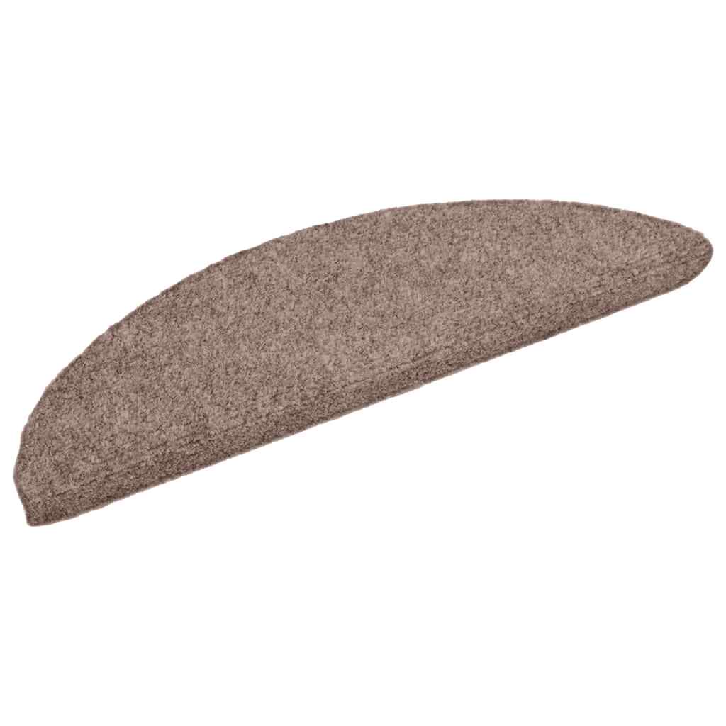 Vidaxl trapmatten zelfklevend 5 stuks 56x17x3 cm bruin halfrond