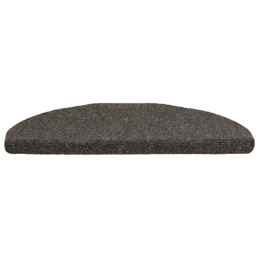 Vidaxl trapmatten zelfklevend 5 stuks 65x21x4 cm antraciet halfrond groot