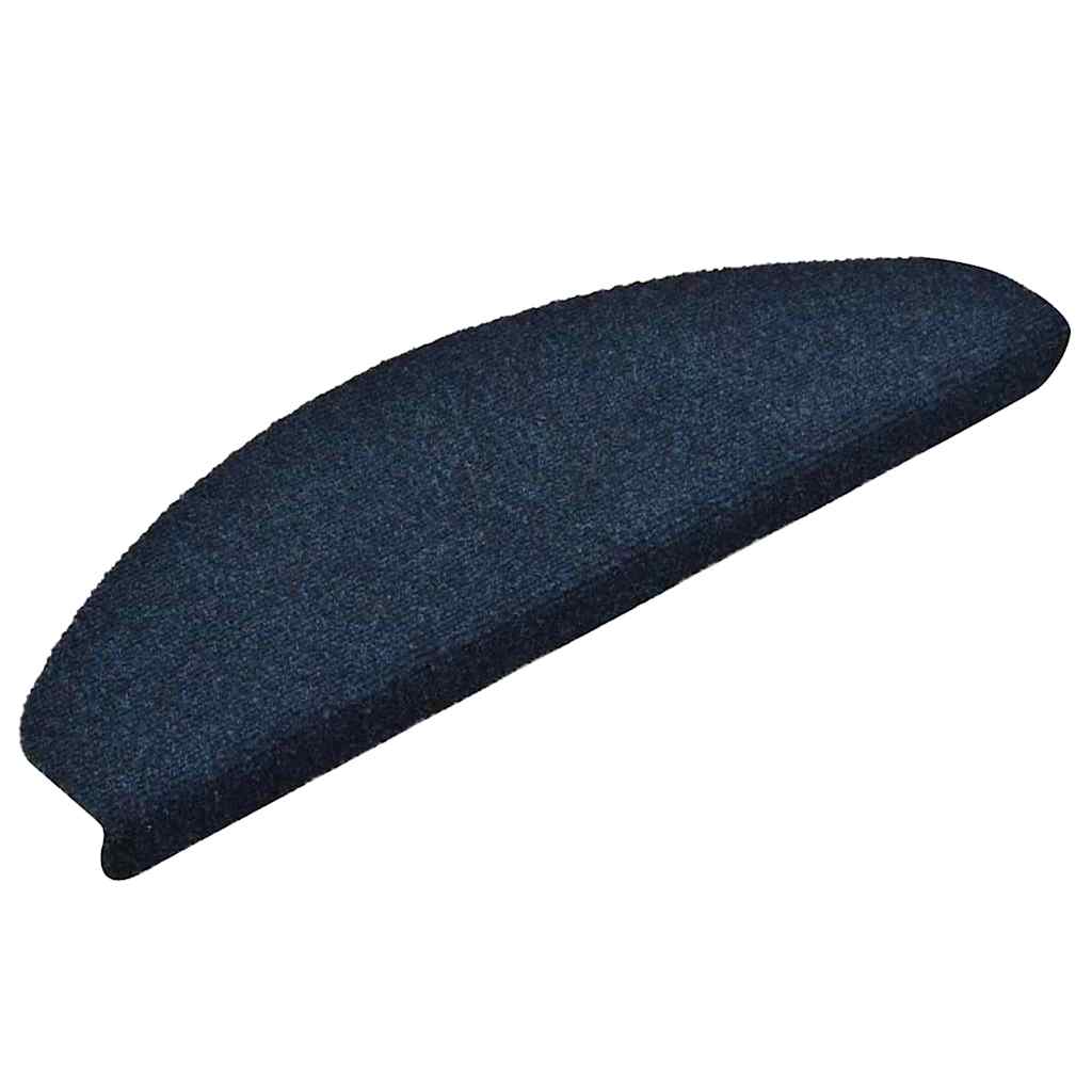 Vidaxl trapmatten zelfklevend 5 stuks 65x21x4 cm marineblauw halfrond groot