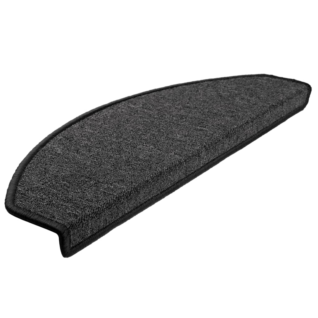 Vidaxl trapmatten 10 st 65x24x4 cm antraciet halfrond groot