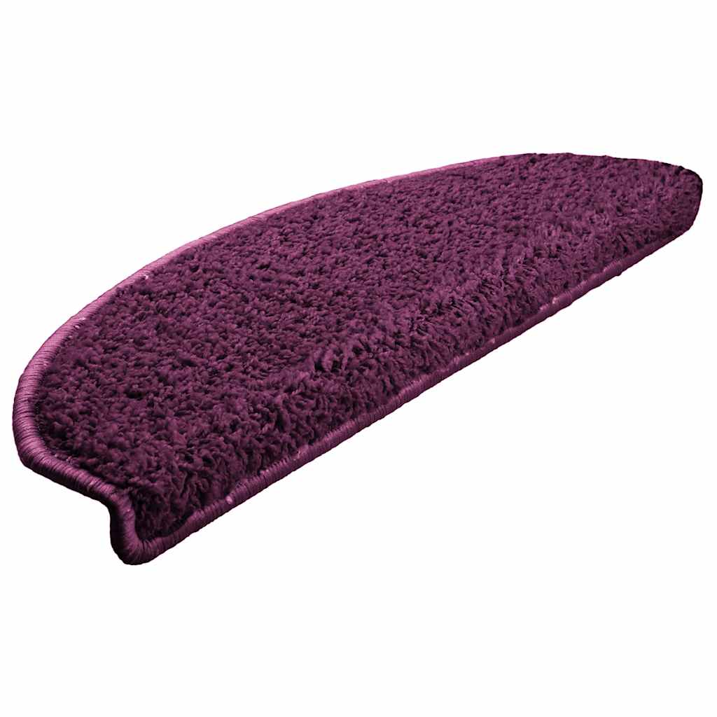 Vidaxl trapmatten 10 st 65x21x4 cm violet rechthoekige rand