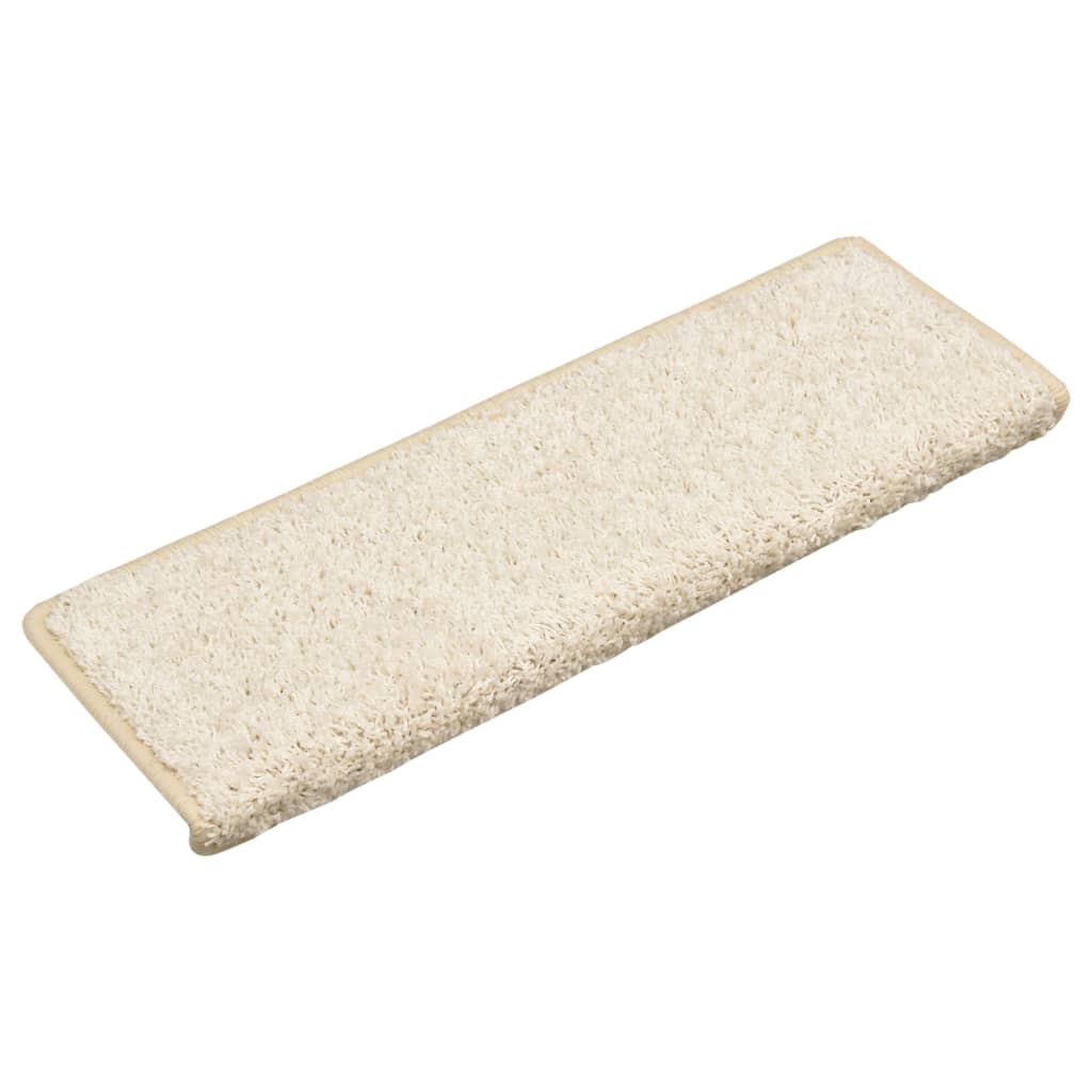 Vidaxl trapmatten 10 st 65x21x4 cm wit rechthoekige rand