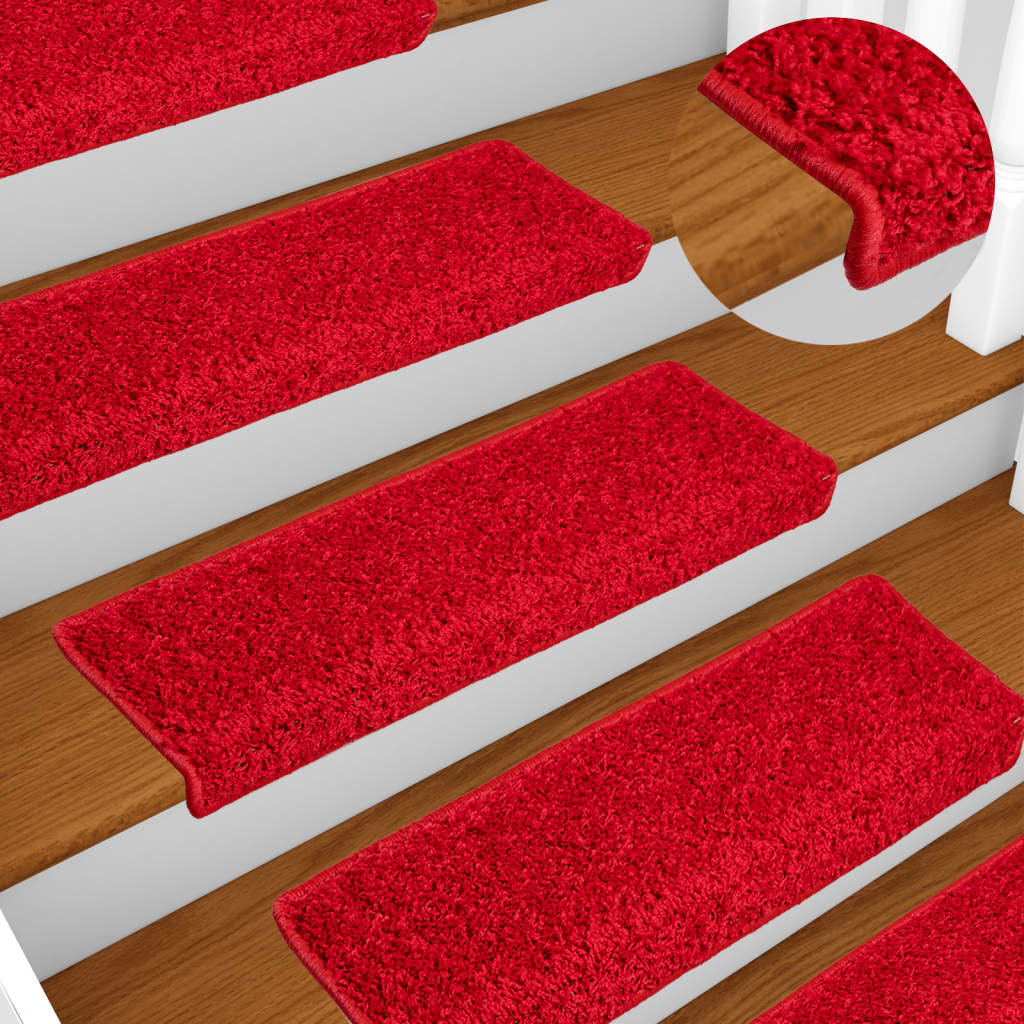 VidaXL Trapmatten 5 st 65x21x4 cm rood