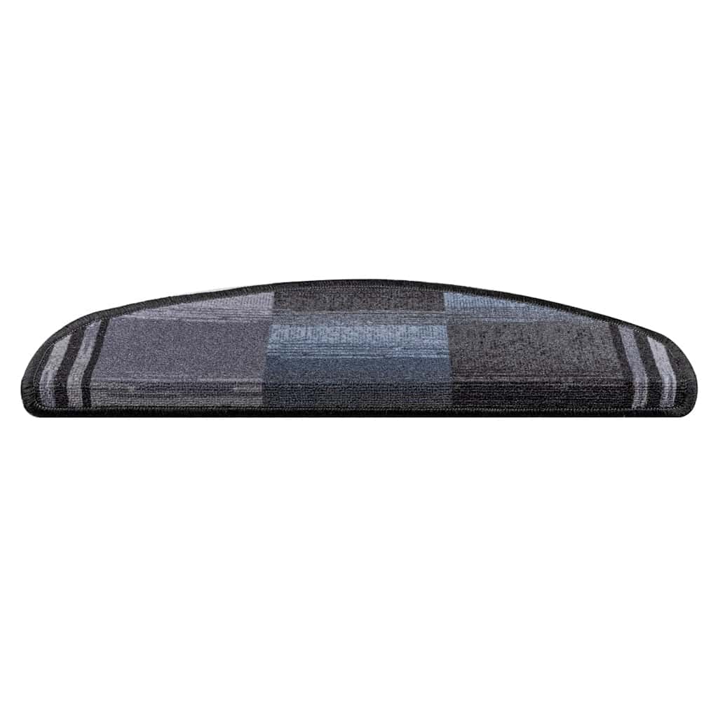 Vidaxl trapmatten zelfklevend 5 st 65x21x4 cm zwart en grijs