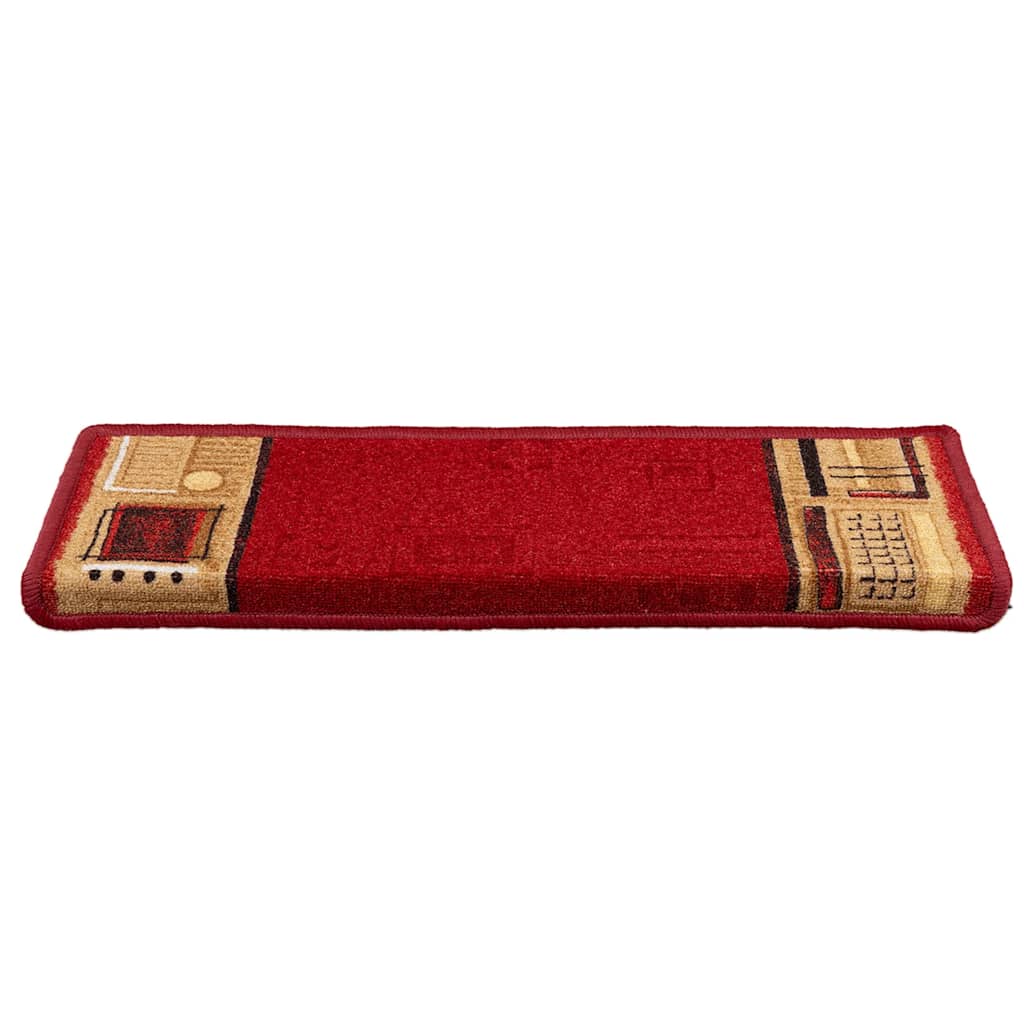 Vidaxl trapmatten zelfklevend 10 st 65x21x4 cm rood