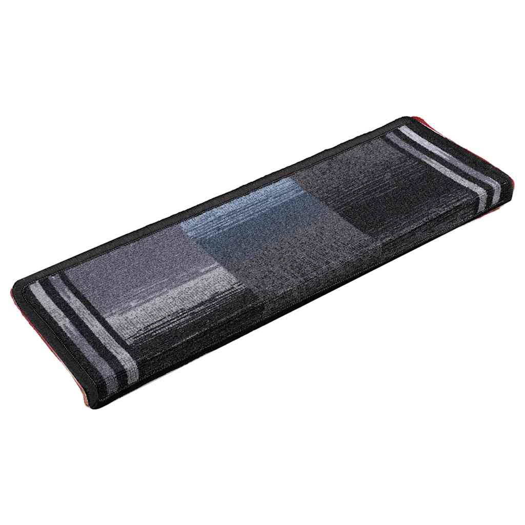 Vidaxl trapmatten zelfklevend 5 st 65x21x4 cm zwart en grijs