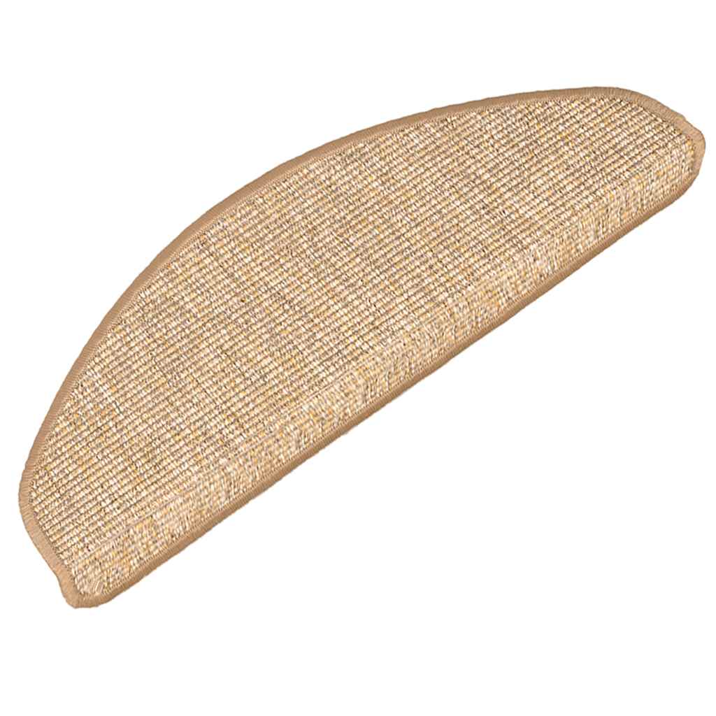 Vidaxl trapmatten 15 st 65x21x4 cm lichtbruin halfrond groot