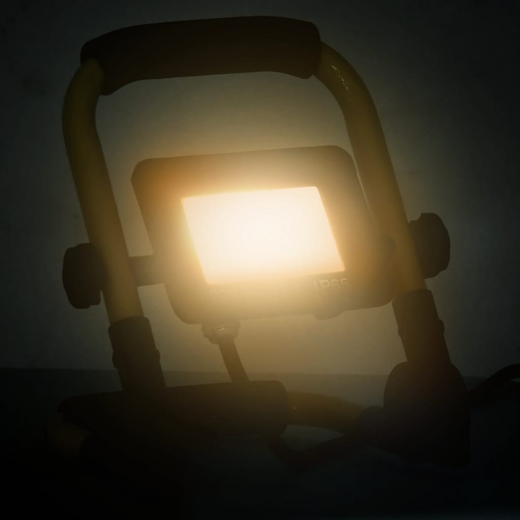 Vidaxl spotlight met handvat led 20 w warmwit