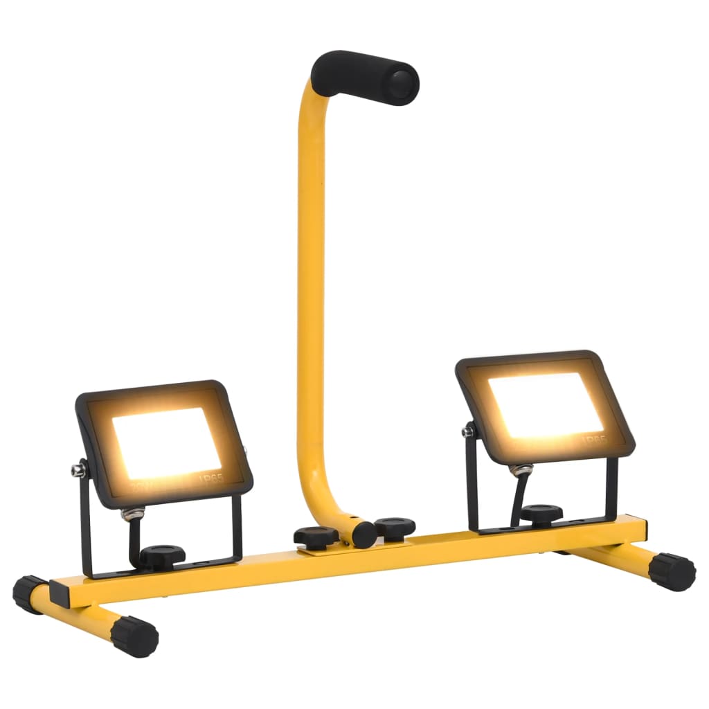 VidaXL Spotlamp met handvat LED 2x20 W warmwit
