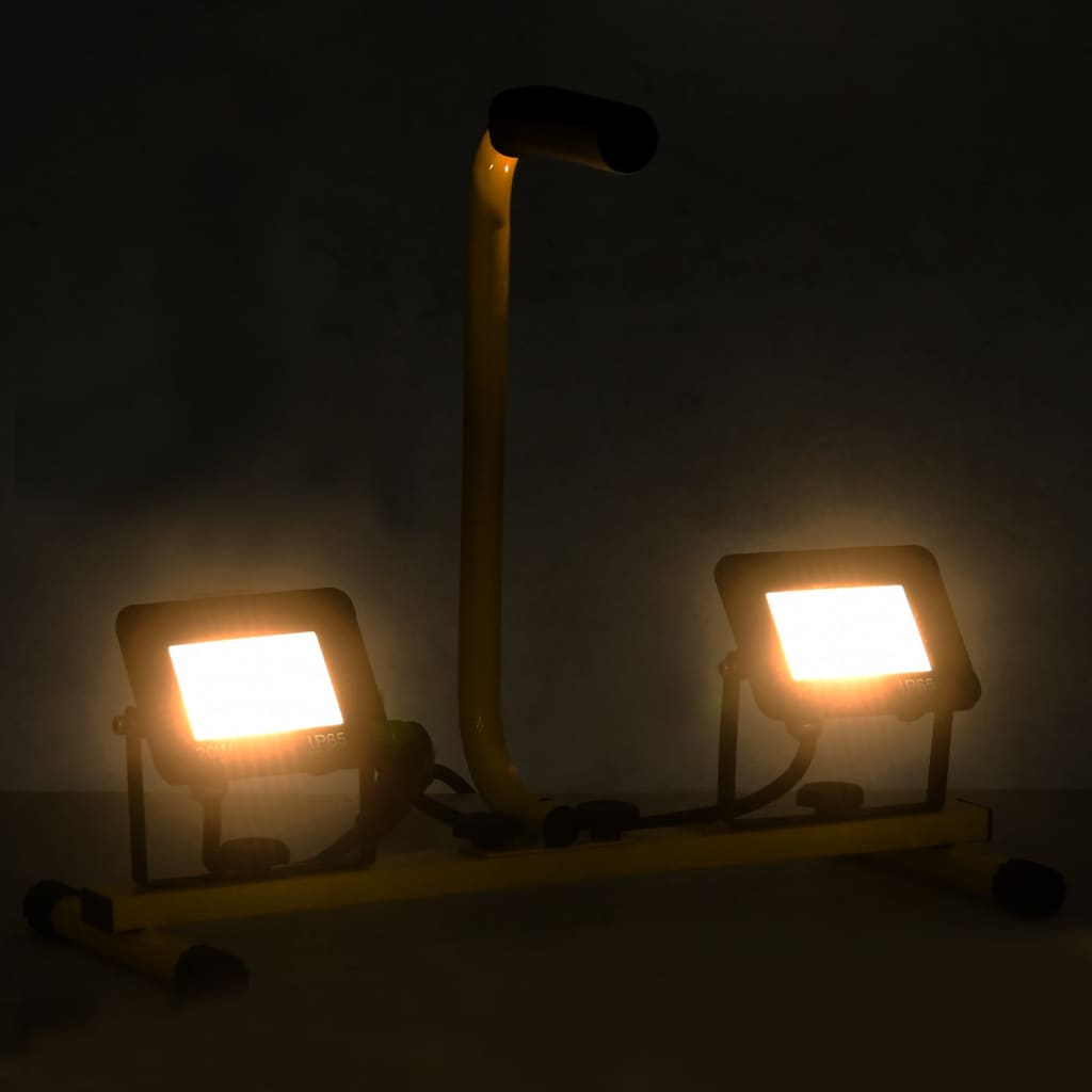 VidaXL Spotlamp met handvat LED 2x20 W warmwit