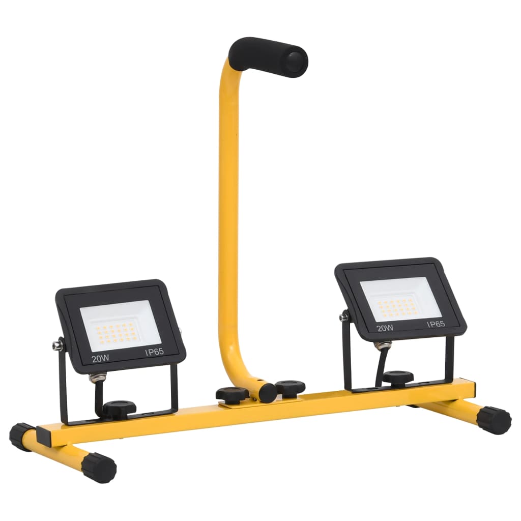 VidaXL Spotlamp met handvat LED 2x20 W warmwit