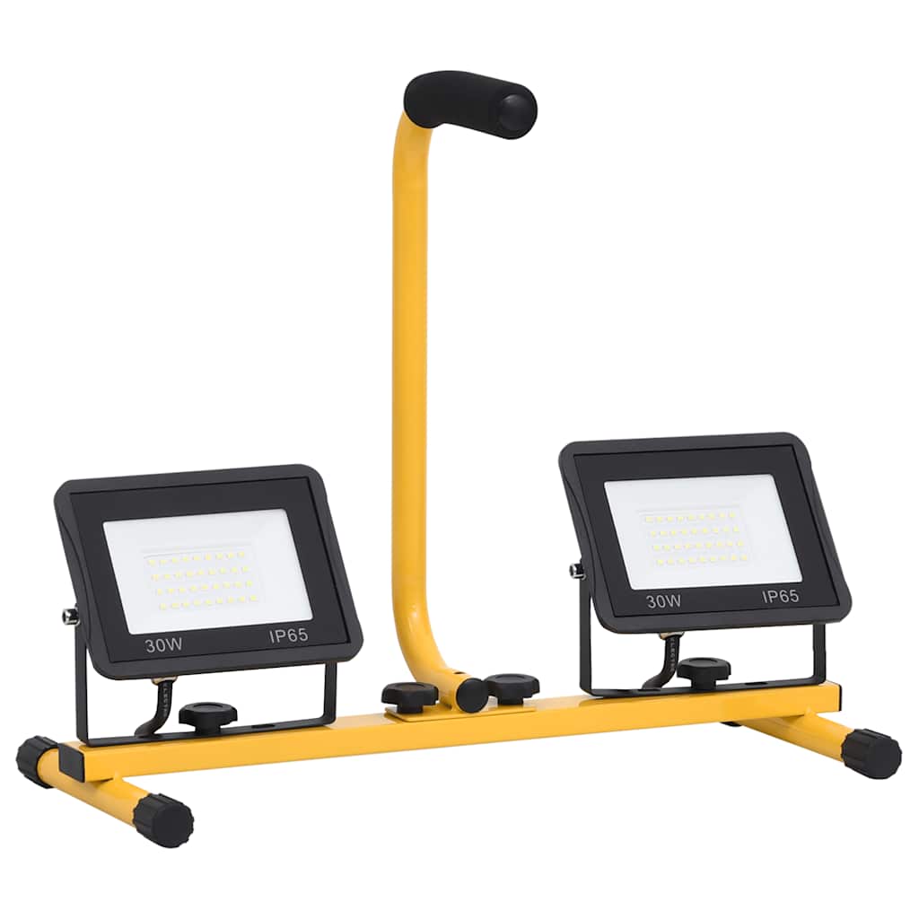 Vidaxl verstraler met handvat led 2x30 w warmwit