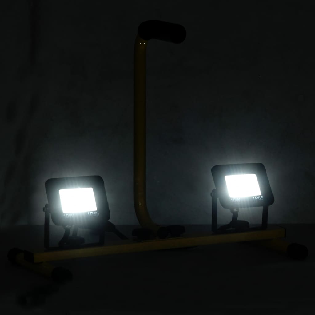 Vidaxl verstraler met handvat led 2x10 w koudwit