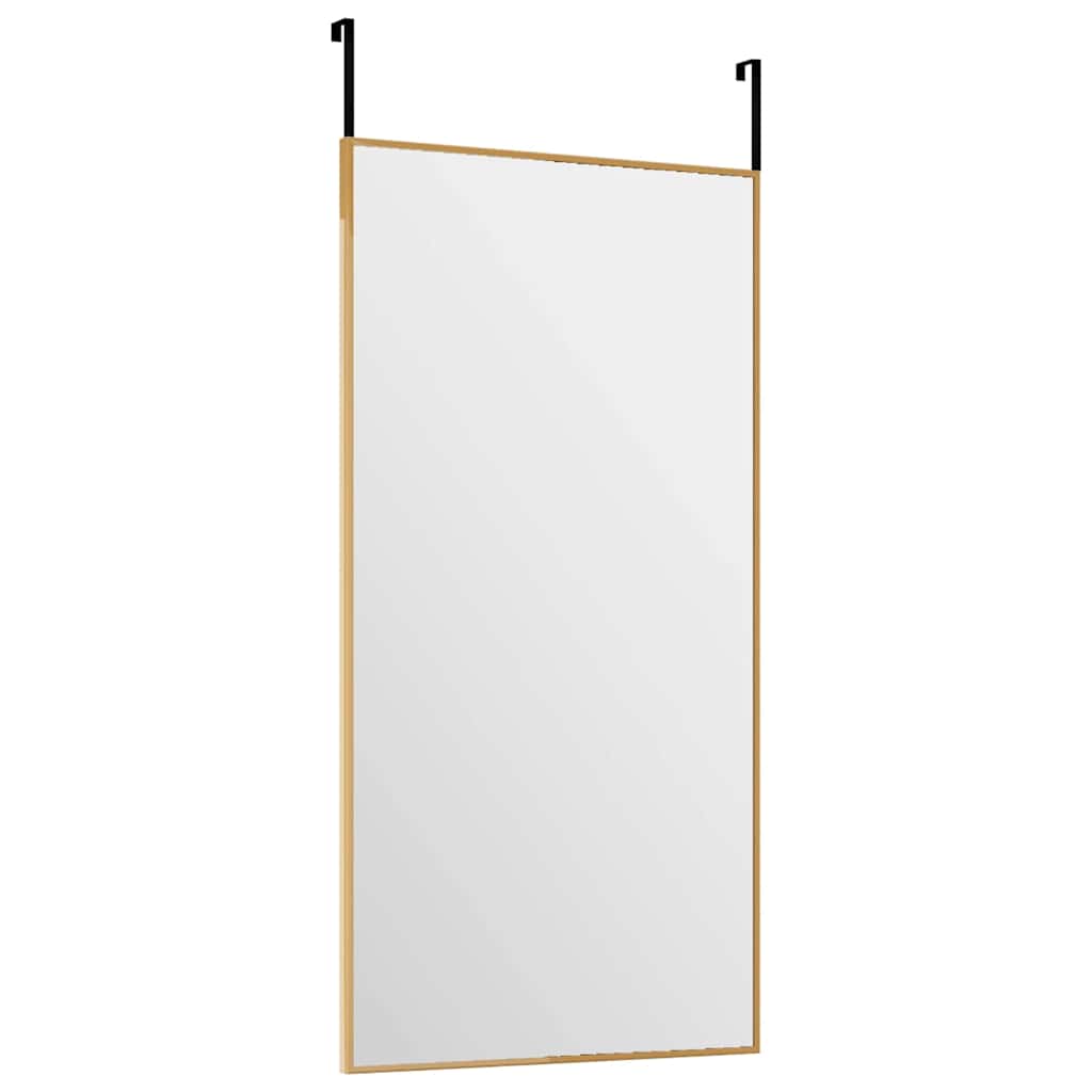 Vidaxl deurspiegel 30x60 cm glas en aluminium goudkleurig