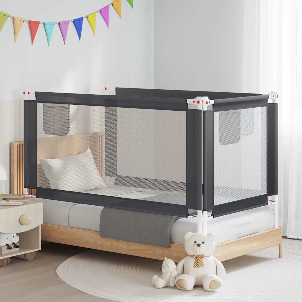 Vidaxl bedhekje peuter 160x25 cm stof donkergrijs
