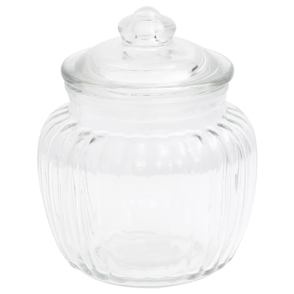 VidaXL Opbergpotten 6 st 500 ml glas