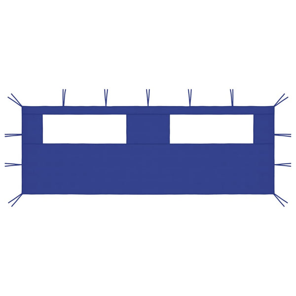 Vidaxl prieelzijwand met ramen 6x2 m blauw