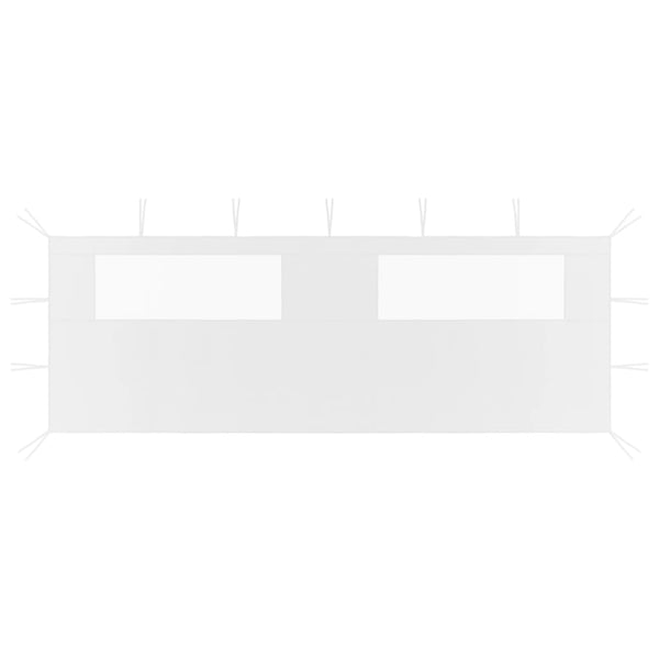 Vidaxl prieelzijwand met ramen 6x2 m wit