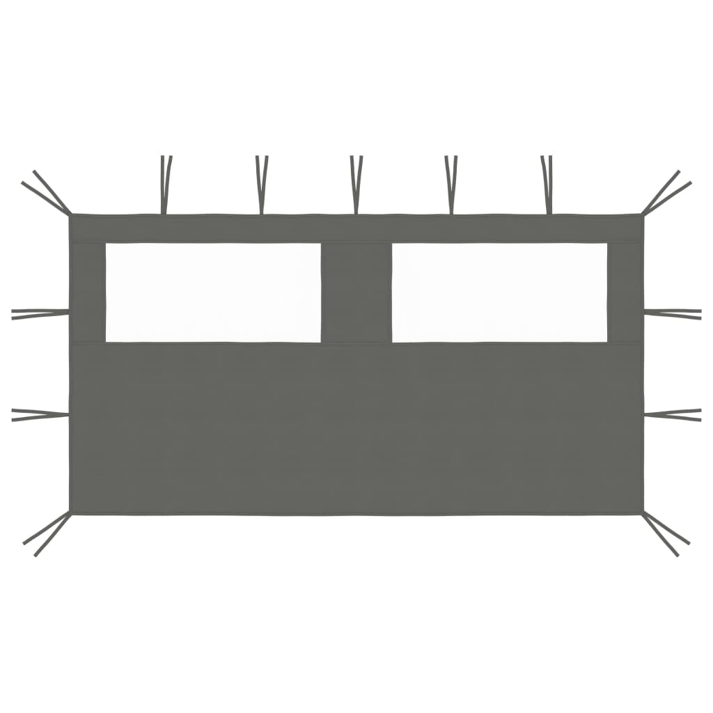 VidaXL Prieelzijwand met ramen 4x2m antracietkleurig