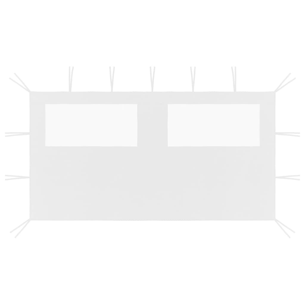 Vidaxl prieelzijwand met ramen 4x2m wit