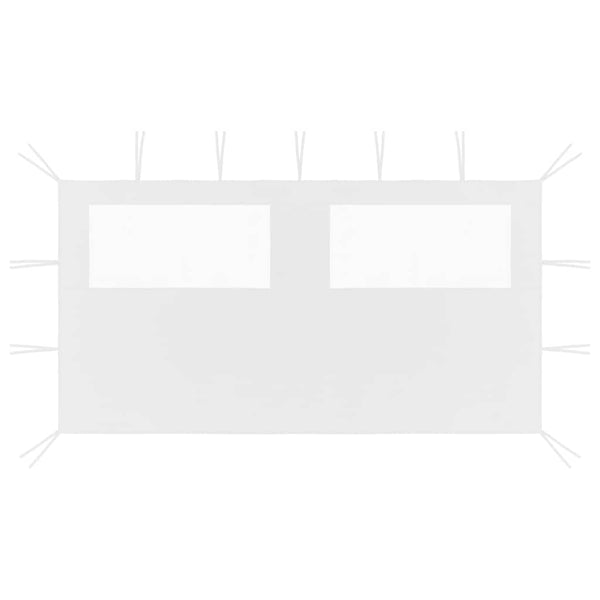 Vidaxl prieelzijwand met ramen 4x2 m wit